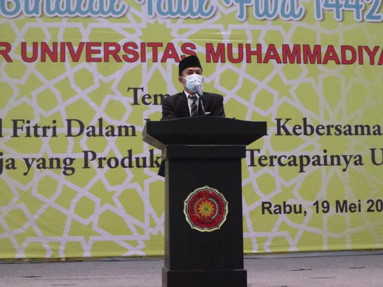UMC Gelar Halal Bihalal Idul Fitri 1442 H, Rektor Arif:  Wujudkan Masa Depan Yang Produktif dan Berkemajuan